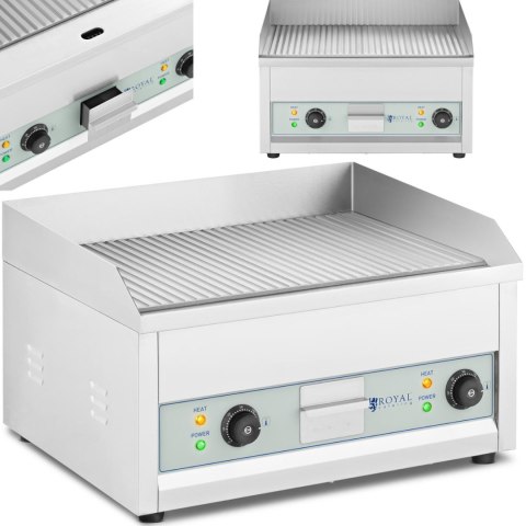 Grill elektryczny płyta grillowa ryflowana podwójna 600 x 400 mm 2 x 2500 W Grill elektryczny płyta grillowa ryflowana podwójna 600 x 400 mm 2 x 2500 W