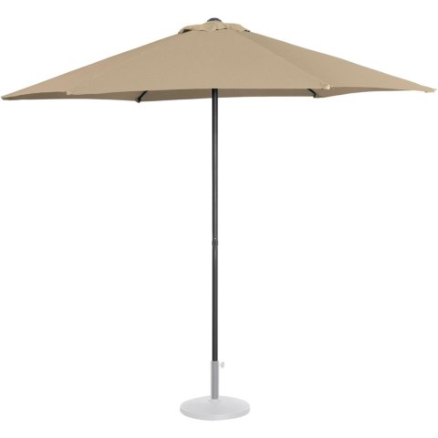 Parasol ogrodowy tarasowy okrągły śr. 270 cm szarobrązowy
