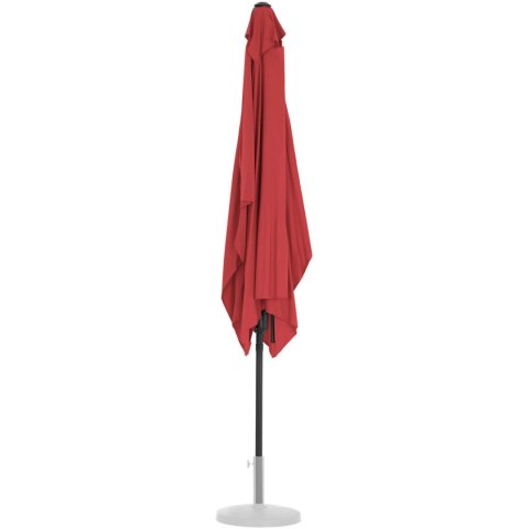Parasol ogrodowy tarasowy prostokątny z korbką 200 x 300 cm bordowy