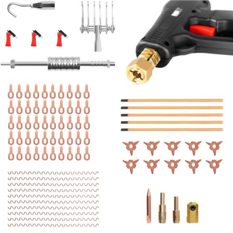 Pistolet do zgrzewarki punktowej blacharskiej zestaw 86 elementów Pistolet do zgrzewarki punktowej blacharskiej zestaw 86 elementów