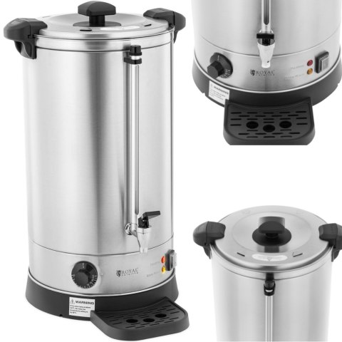 Warnik podgrzewacz do wody z podwójnymi ściankami i ociekaczem 19.7 L 2500 W srebrny Warnik podgrzewacz do wody z podwójnymi ściankami i ociekaczem 19.7 L 2500 W srebrny