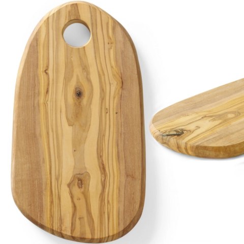 Deska do serwowania z drewna oliwnego z otworem 250 x 165 x 18 mm - Hendi 505229 Deska do serwowania z drewna oliwnego z otworem 250 x 165 x 18 mm - Hendi 505229