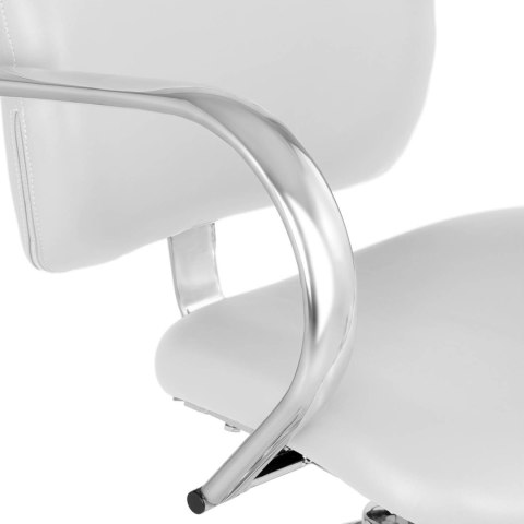 Fotel krzesło fryzjerskie barberskie kosmetyczne London White białe Fotel krzesło fryzjerskie barberskie kosmetyczne London White białe