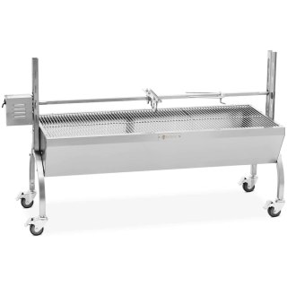 Grill węglowy z rożnem obrotowym elektrycznym do pieczenia prosiaka 13 W 40 kg 137 cm