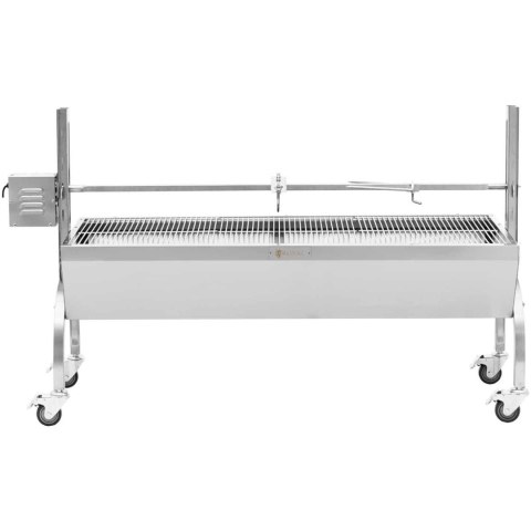 Grill węglowy z rożnem obrotowym elektrycznym do pieczenia prosiaka 13 W 40 kg 137 cm Grill węglowy z rożnem obrotowym elektrycznym do pieczenia prosiaka 13 W 40 kg 137 cm