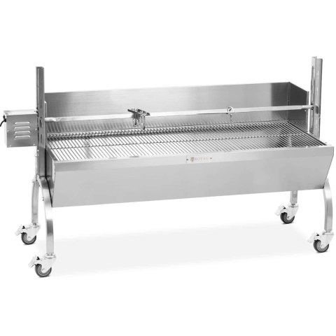 Grill węglowy z rożnem obrotowym elektrycznym do pieczenia prosiaka z osłoną 13 W 40 kg 137 cm Grill węglowy z rożnem obrotowym elektrycznym do pieczenia prosiaka z osłoną 13 W 40 kg 137 cm