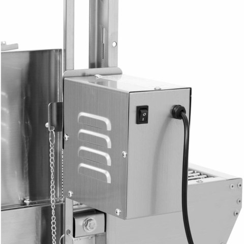 Grill węglowy z rożnem obrotowym elektrycznym do pieczenia prosiaka z osłoną 13 W 40 kg 137 cm Grill węglowy z rożnem obrotowym elektrycznym do pieczenia prosiaka z osłoną 13 W 40 kg 137 cm