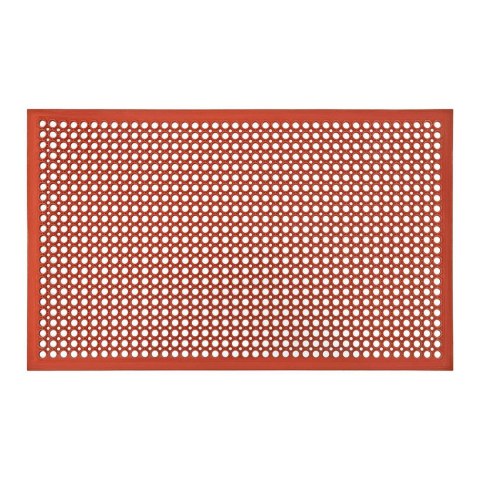 Mata wycieraczka gumowa antypoślizgowa ażurowa 153 x 92 x 1 cm czerwona Mata wycieraczka gumowa antypoślizgowa ażurowa 153 x 92 x 1 cm czerwona