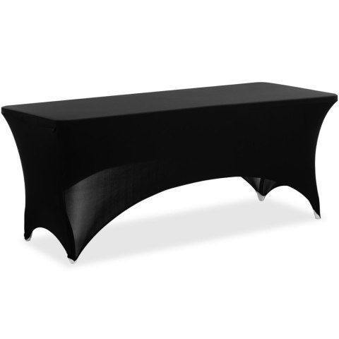 Pokrowiec elastyczny uniwersalny na stół prostokątny 180 x 74 cm czarny Pokrowiec elastyczny uniwersalny na stół prostokątny 180 x 74 cm czarny