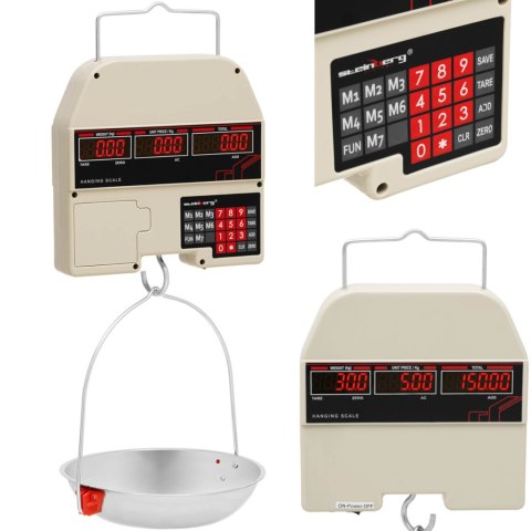 Waga wisząca sklepowa LED 30 kg / 0,005 kg Waga wisząca sklepowa LED 30 kg / 0,005 kg