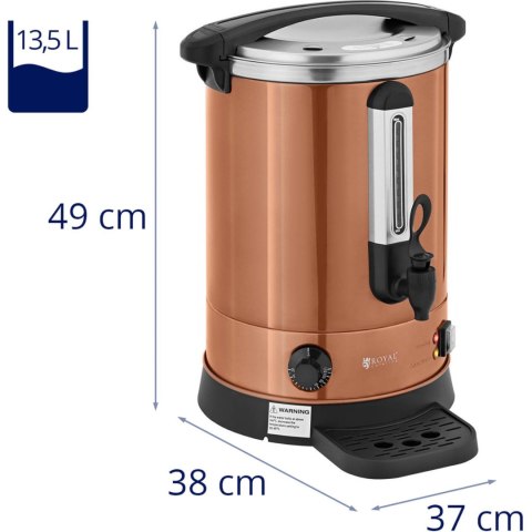 Warnik podgrzewacz do wody z podwójnymi ściankami i ociekaczem 13.5 L 2500 W pomarańczowy Warnik podgrzewacz do wody z podwójnymi ściankami i ociekaczem 13.5 L 2500 W pomarańczowy