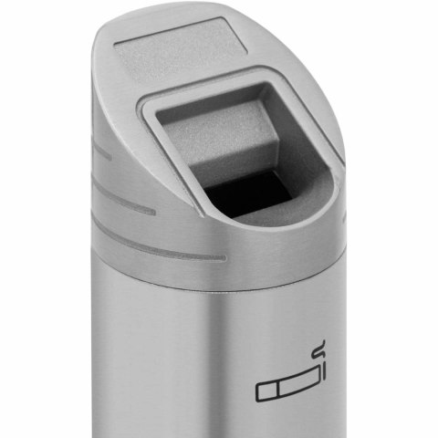 Popielnica popielniczka ścienna zewnętrzna zamykana 1.8 l - srebrna Popielnica popielniczka ścienna zewnętrzna zamykana 1.8 l - srebrna