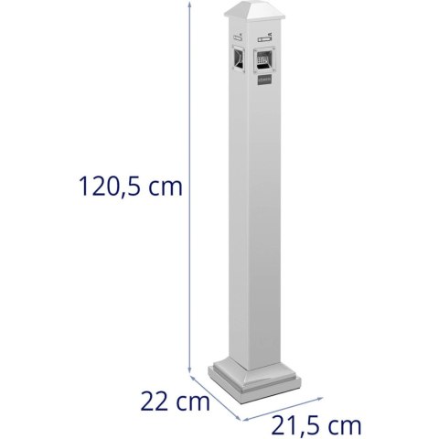 Popielnica popielniczka wolnostojąca zamykana 3.5 l - srebrna Popielnica popielniczka wolnostojąca zamykana 3.5 l - srebrna