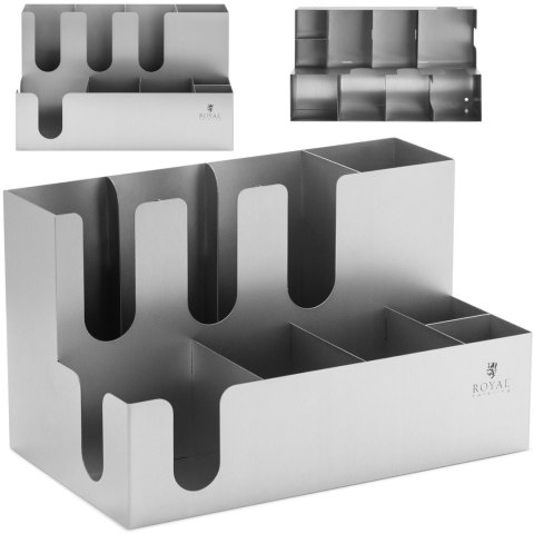 Stojak organizer na kubki wieczka mieszadełka cukier do kawy Stojak organizer na kubki wieczka mieszadełka cukier do kawy