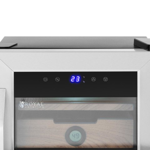 Humidor szafka na cygara z drewna cedrowego i stali z oświetleniem LED Humidor szafka na cygara z drewna cedrowego i stali z oświetleniem LED
