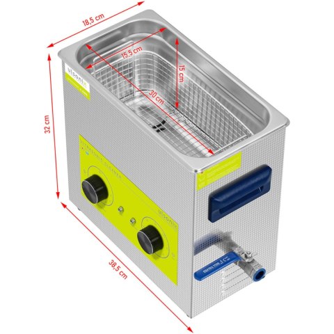 Myjka wanna ultradźwiękowa oczyszczacz 6.5 l 180 W Myjka wanna ultradźwiękowa oczyszczacz 6.5 l 180 W