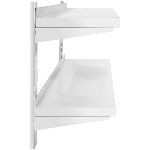 Półka ścienna wisząca gastronomiczna podwójna z regulacją STAL 120 x 40 cm Półka ścienna wisząca gastronomiczna podwójna z regulacją STAL 120 x 40 cm