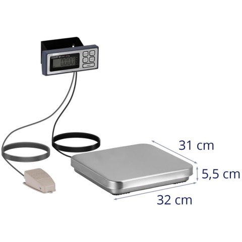 Waga kuchenna spożywcza do pizzy z pedałem nożnym LCD 5 kg / 1 g 32 x 31 cm Waga kuchenna spożywcza do pizzy z pedałem nożnym LCD 5 kg / 1 g 32 x 31 cm