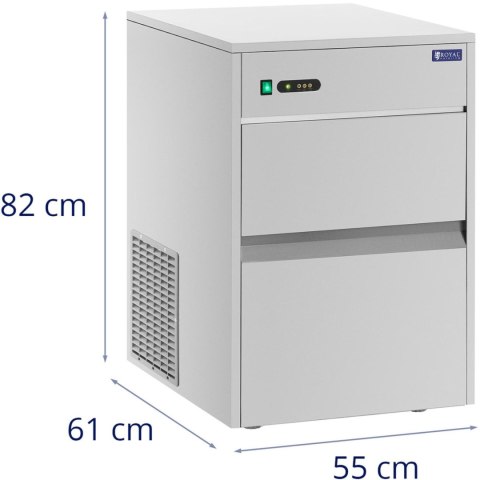 Barowa kostkarka maszyna do kostek lodu 50 kg/dzień 13 kg 350 W Barowa kostkarka maszyna do kostek lodu 50 kg/dzień 13 kg 350 W