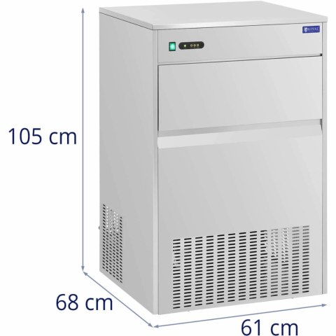 Barowa kostkarka maszyna do kostek lodu 80 kg/dzień 55 kg 470 W Barowa kostkarka maszyna do kostek lodu 80 kg/dzień 55 kg 470 W