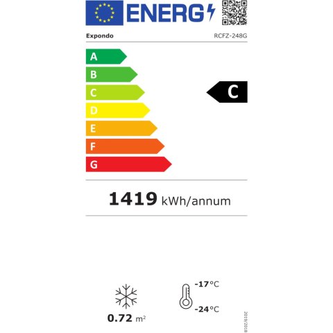 Zamrażarka skrzyniowa przeszklona do lodów mrożonek 445 l 248 W Zamrażarka skrzyniowa przeszklona do lodów mrożonek 445 l 248 W