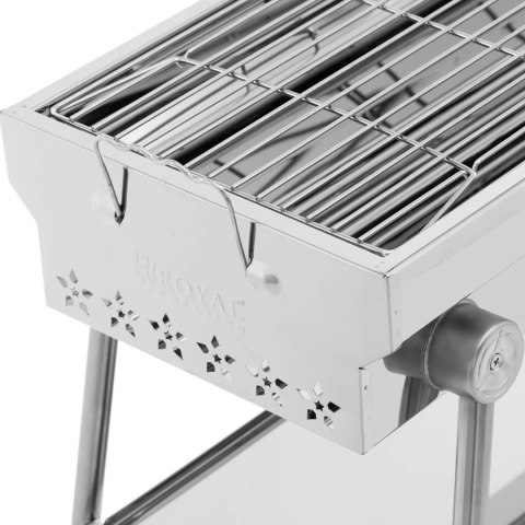 Grill węglowy ze składanym rusztem i półką 75 x 26 cm Grill węglowy ze składanym rusztem i półką 75 x 26 cm
