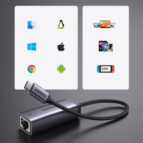Zewnętrzna karta sieciowa USB Typ C - RJ45 1Gbps Zewnętrzna karta sieciowa USB Typ C - RJ45 1Gbps