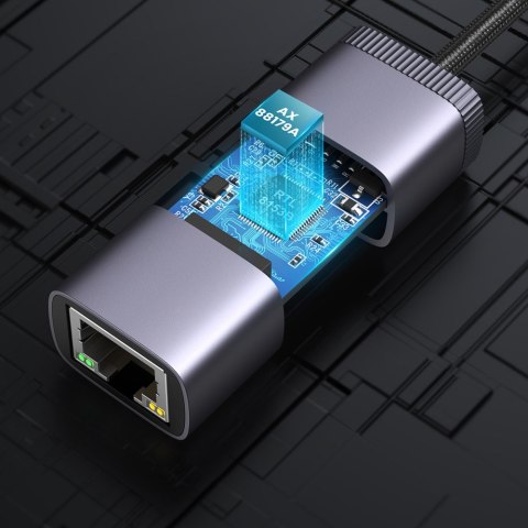 Zewnętrzna karta sieciowa USB Typ C - RJ45 1Gbps Zewnętrzna karta sieciowa USB Typ C - RJ45 1Gbps