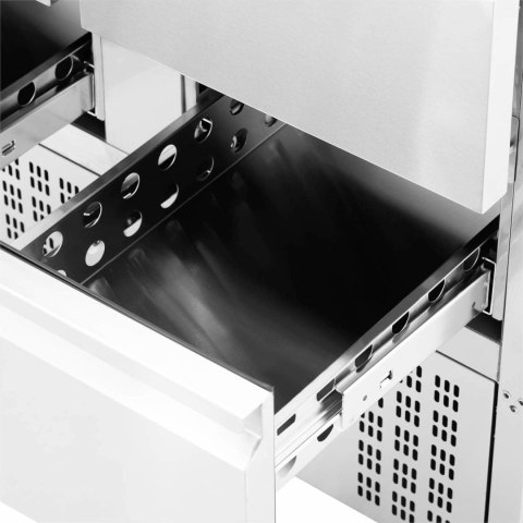 Stół chłodniczy z blatem roboczym 4 szufladami 4 x GN 1/2 220 l 235 W Stół chłodniczy z blatem roboczym 4 szufladami 4 x GN 1/2 220 l 235 W