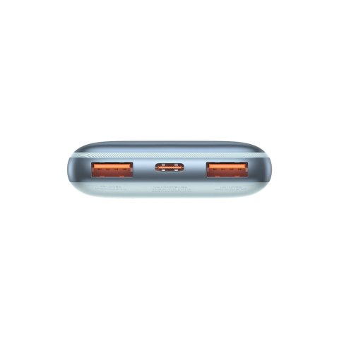 Powerbank Bipow Pro 10000mAh 20W z kablem USB USB-C 3A 0.3m niebieski