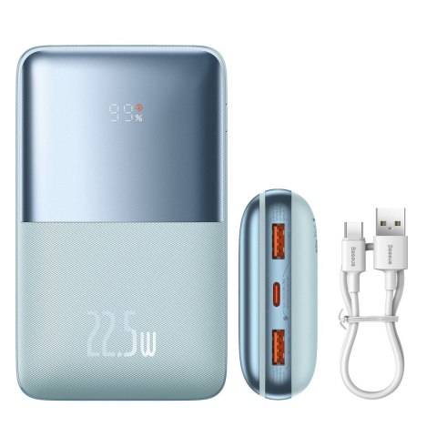 Powerbank Bipow Pro 20000mAh 22.5W z kablem USB USB-C 0.3m niebieski Powerbank Bipow Pro 20000mAh 22.5W z kablem USB USB-C 0.3m niebieski