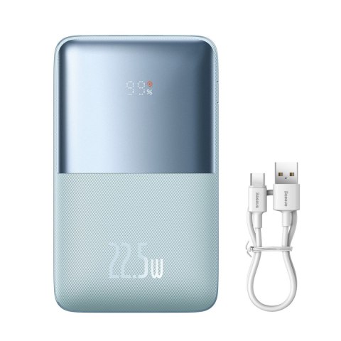 Powerbank Bipow Pro 20000mAh 22.5W z kablem USB USB-C 0.3m niebieski Powerbank Bipow Pro 20000mAh 22.5W z kablem USB USB-C 0.3m niebieski