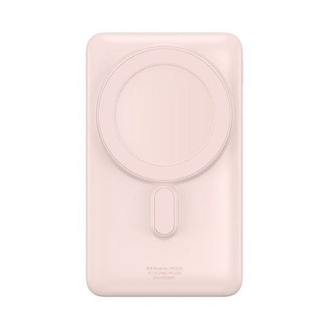 Powerbank z bezprzewodowym ładowaniem MagSafe 10000mAh 20W różowy + kabel USB-C 0.5m