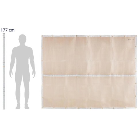 Koc spawalniczy płachta ochronna z włókna szklanego 235 x 165 cm do 500 C Koc spawalniczy płachta ochronna z włókna szklanego 235 x 165 cm do 500 C