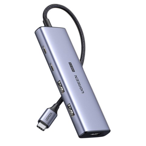 Stacja dokująca HUB USB-C - HDMI / 2x USB C / 2x USB-A Ugreen CM500 - szary Stacja dokująca HUB USB-C - HDMI / 2x USB C / 2x USB-A Ugreen CM500 - szary