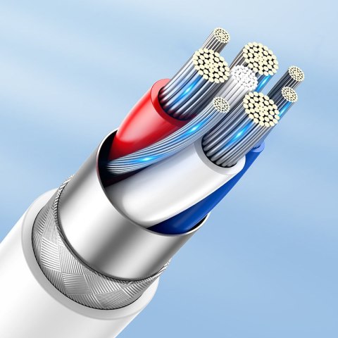 Kabel przewód do telefonów iPhone MFi USB-C - Lightning 27W PD 2m biały Kabel przewód do telefonów iPhone MFi USB-C - Lightning 27W PD 2m biały
