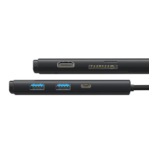 Wielofunkcyjny HUB Lite Series USB-C 2x USB PD HDMI SD/TF czarny Wielofunkcyjny HUB Lite Series USB-C 2x USB PD HDMI SD/TF czarny