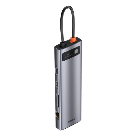Wielofunkcyjny HUB replikator portów USB-C Metal Gleam 11w1 szary Wielofunkcyjny HUB replikator portów USB-C Metal Gleam 11w1 szary