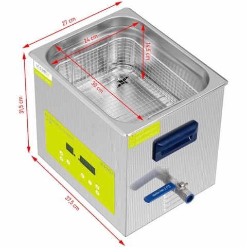 Myjka wanna ultradźwiękowa oczyszczacz LED 10 l 240 W Myjka wanna ultradźwiękowa oczyszczacz LED 10 l 240 W