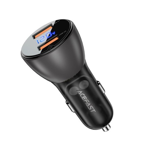 Ładowarka samochodowa 45W 12V 2x USB QC 3.0 czarny Ładowarka samochodowa 45W 12V 2x USB QC 3.0 czarny