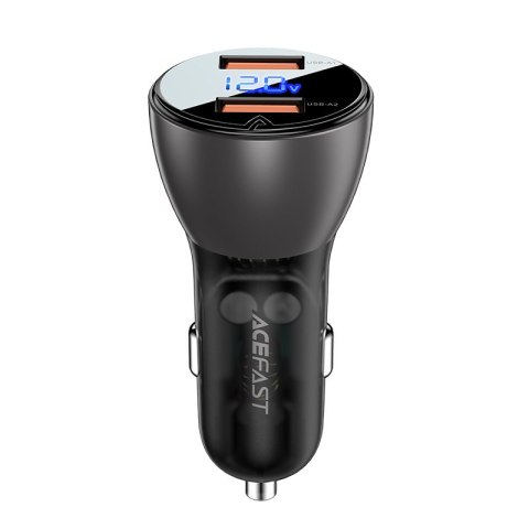 Ładowarka samochodowa 45W 12V 2x USB QC 3.0 czarny Ładowarka samochodowa 45W 12V 2x USB QC 3.0 czarny