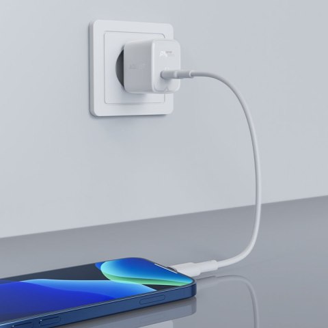 Ładowarka sieciowa GaN USB-C 30W PD QC 3.0 AFC FCP czarny Ładowarka sieciowa GaN USB-C 30W PD QC 3.0 AFC FCP czarny