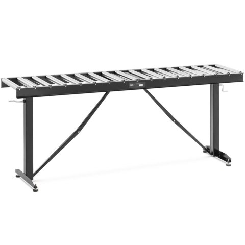 Podajnik rolkowy z regulacją wysokości do 200kg 17 rolek 320x35mm 167cm Podajnik rolkowy z regulacją wysokości do 200kg 17 rolek 320x35mm 167cm