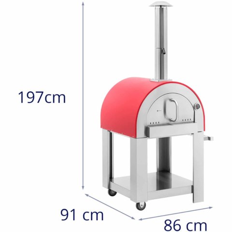 Domowy piec do pizzy opalany drewnem na podstawie śr. 40cm 220C Domowy piec do pizzy opalany drewnem na podstawie śr. 40cm 220C