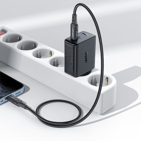 Ładowarka sieciowa A29 GaN dwa porty USB-C PD 50W czarny Ładowarka sieciowa A29 GaN dwa porty USB-C PD 50W czarny