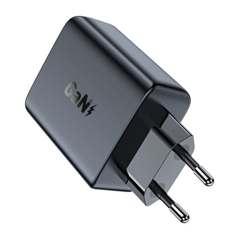 Ładowarka sieciowa A29 GaN dwa porty USB-C PD 50W czarny Ładowarka sieciowa A29 GaN dwa porty USB-C PD 50W czarny