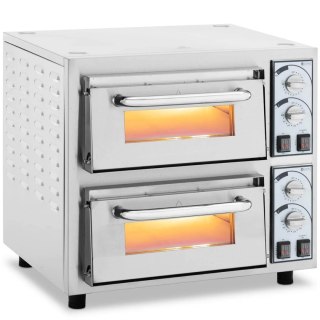 Profesjonalny piec do pizzy dwukomorowy śr. 40 cm 4750 W