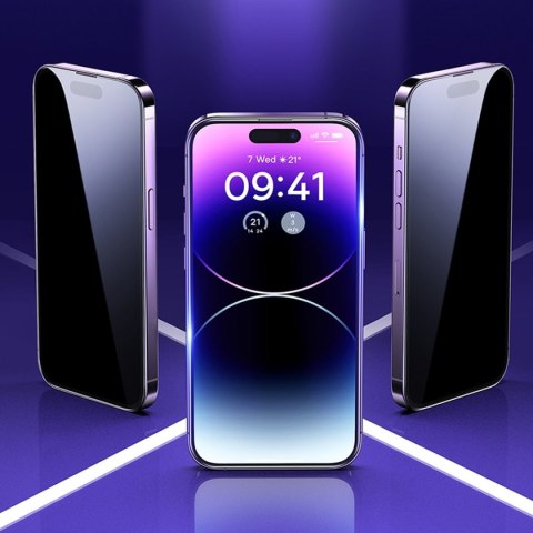 Szkło hartowane do iPhone 14 Pro Max na cały ekran 0.3mm filtr Anti Spy