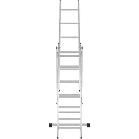 Drabina aluminiowa rozkładana 3 x 6 stopni wys. 321 cm do 150 kg