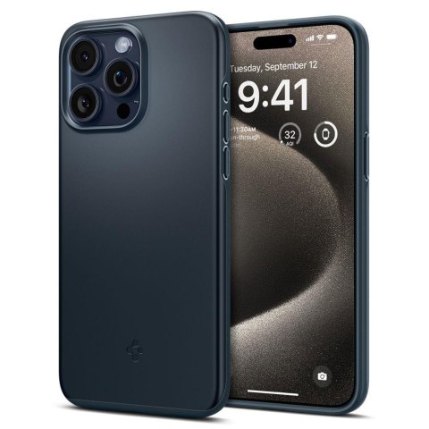 Etui ochronne do iPhone 15 Pro Max Thin Fit czarny metal Etui ochronne do iPhone 15 Pro Max Thin Fit czarny metal